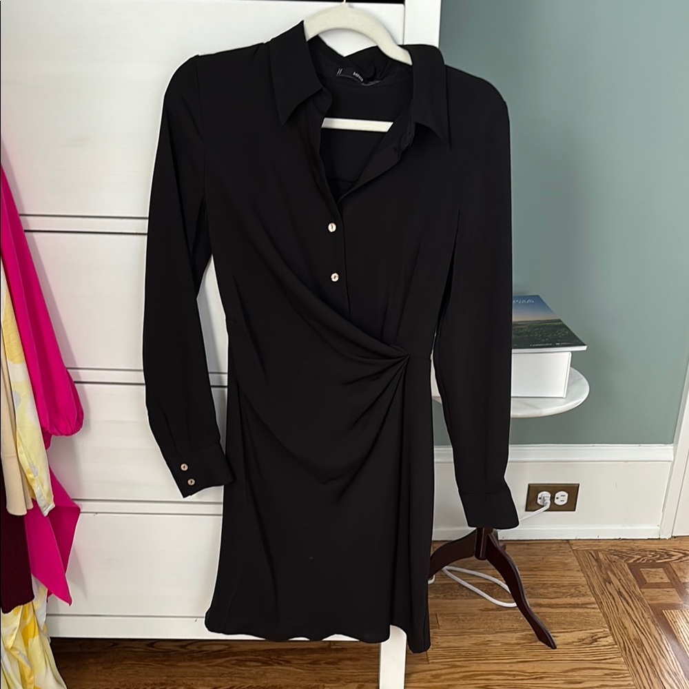 Elegant Black Wrap Dress